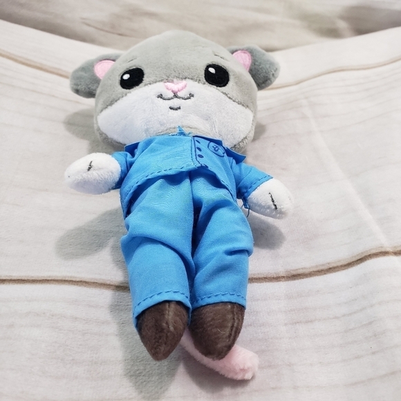 Tiny Tukkins Boy Mouse 7.5 Inch Plush Stuffed Animal Blue Pajamas Embroidered - Picture 5 of 9